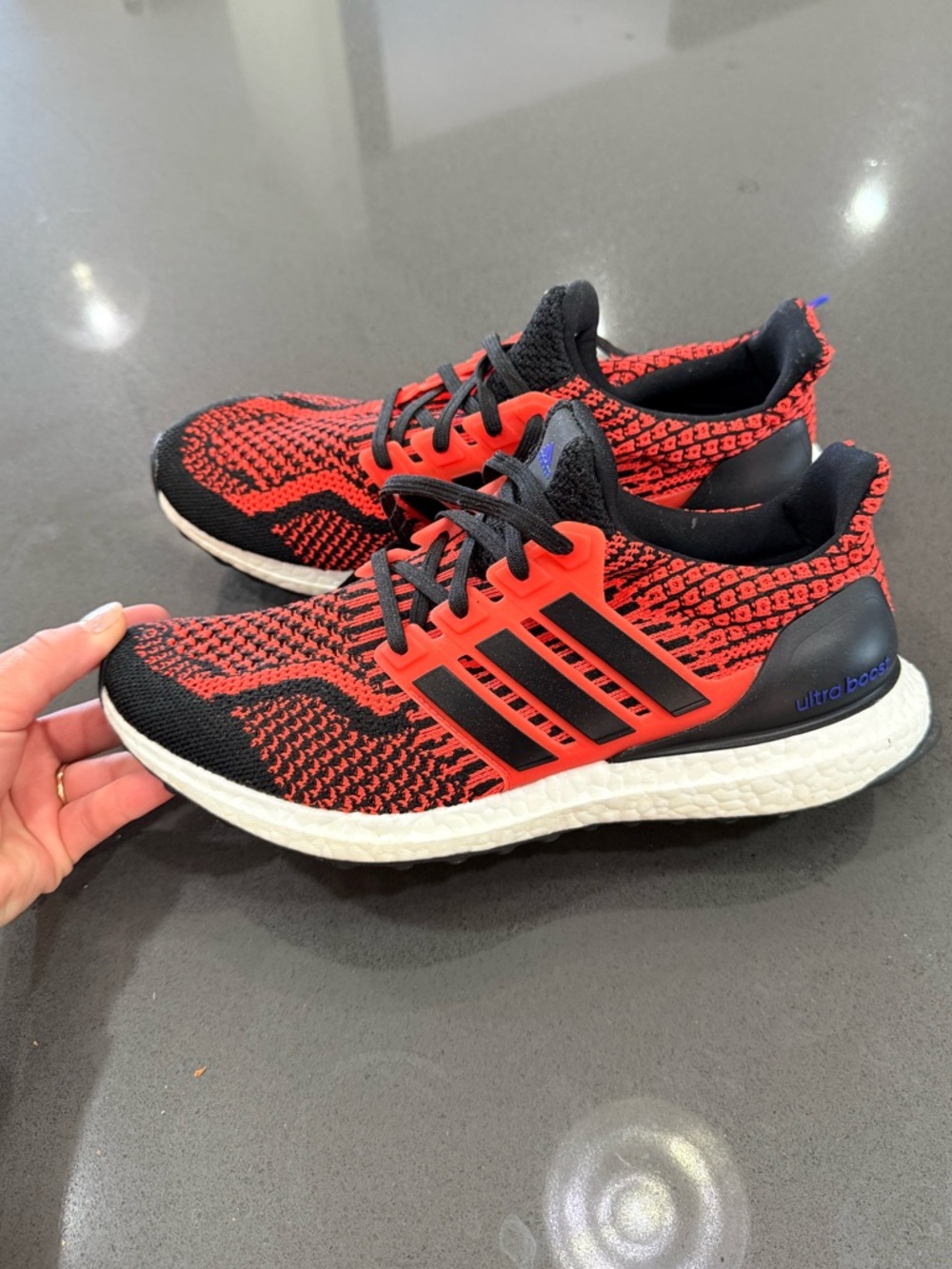 adidas Ultra Boost Running Sneakers - Red and Black